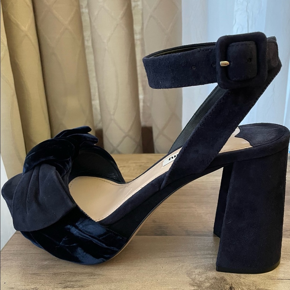 MIU MIU suede knot platform sandal
